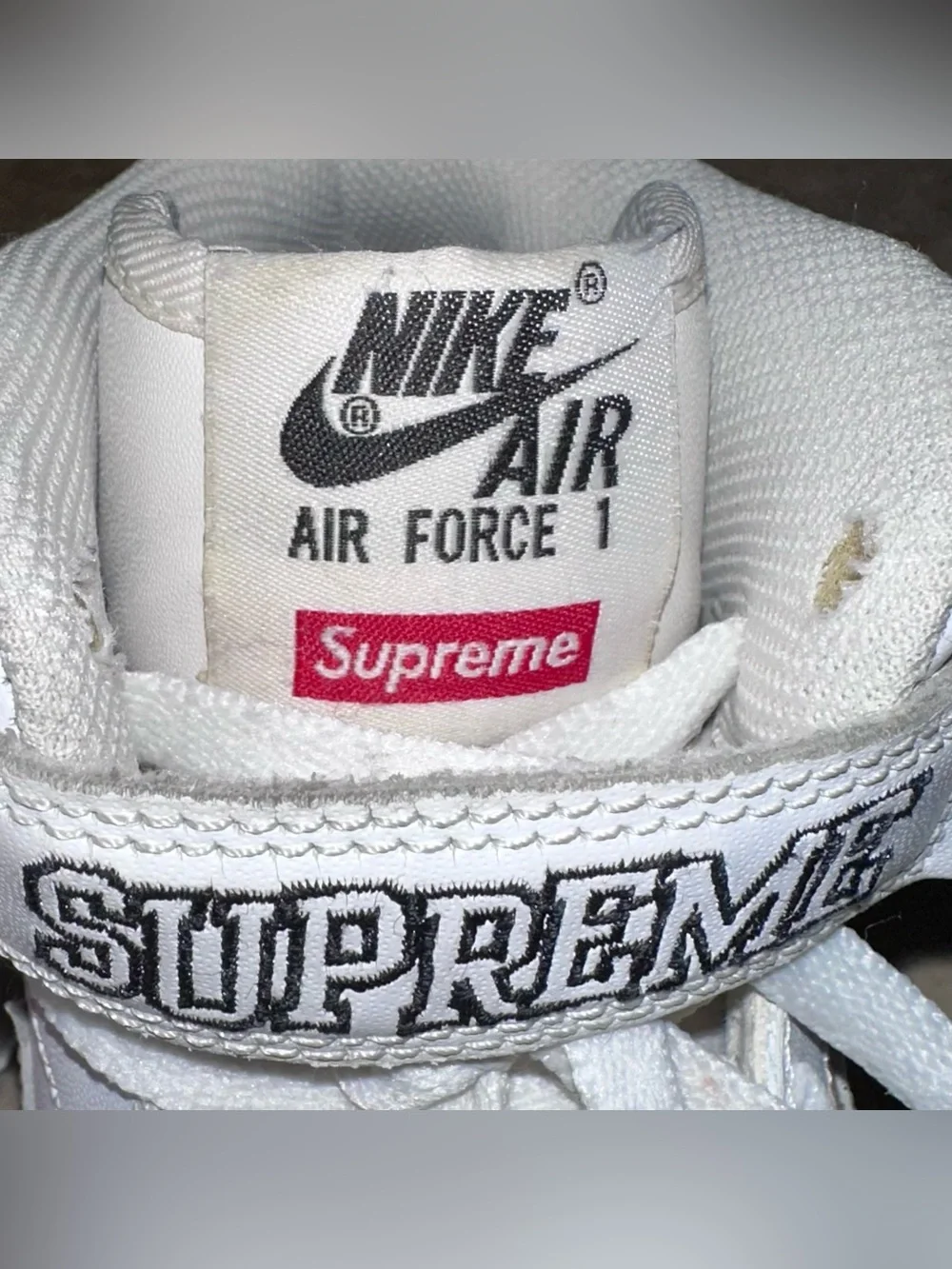 2018 Supreme × NBA x Nike Air Force 1 Mid White Size 9.5